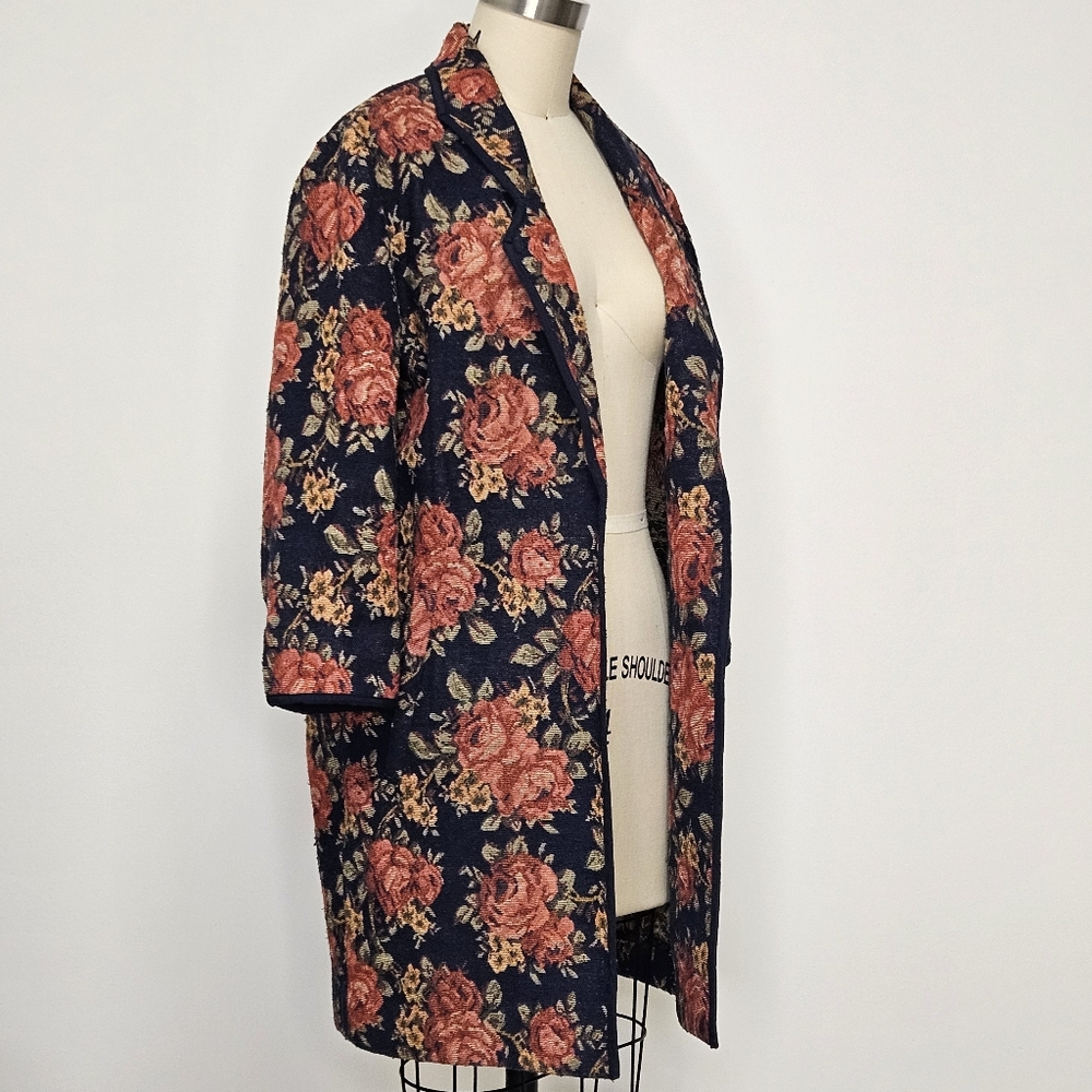 Floral Open Front Jacket - Picture 4 of 16